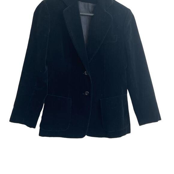 VTG Y2K Womens Velvet Jacket 6 Black Edgy Hipster Rocker Witchy Grunge Blazer‎ - Picture 6 of 11